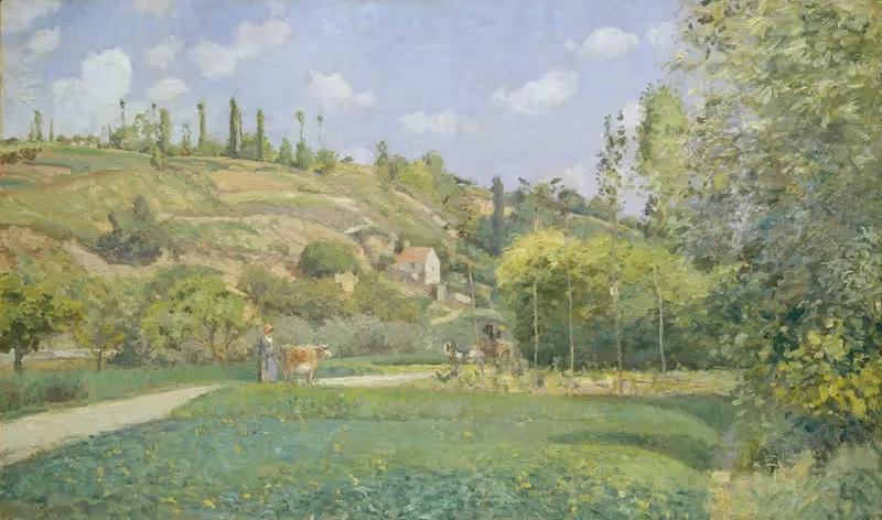 A Cowherd at Valhermeil, Auvers-sur-Oise — Camille Pissarro