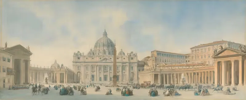 View of St. Peters, Rome — David Roberts