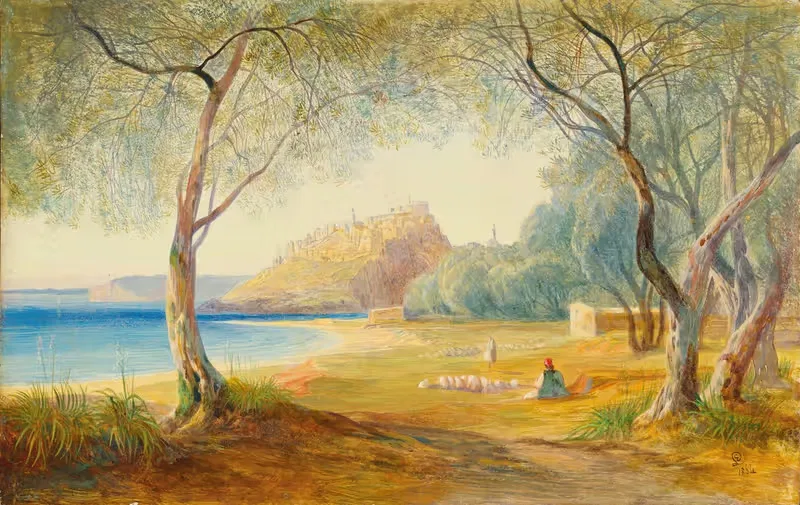 Монастир, Албания by Эдвард Лир, 1861 — digital art print download