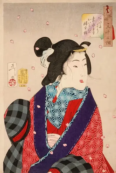 Wanting to Meet Someone; A Courtesan of the Kaei Period (1848-1853) by Tsukioka Yoshitoshi, 1848-1853 — digital art print…
