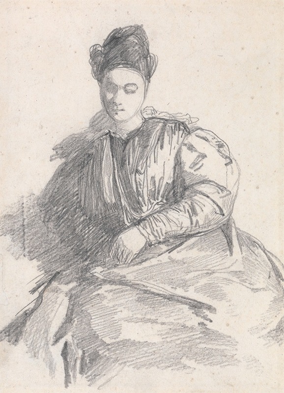 Study of a Seated Woman — Richard Parkes Bonington