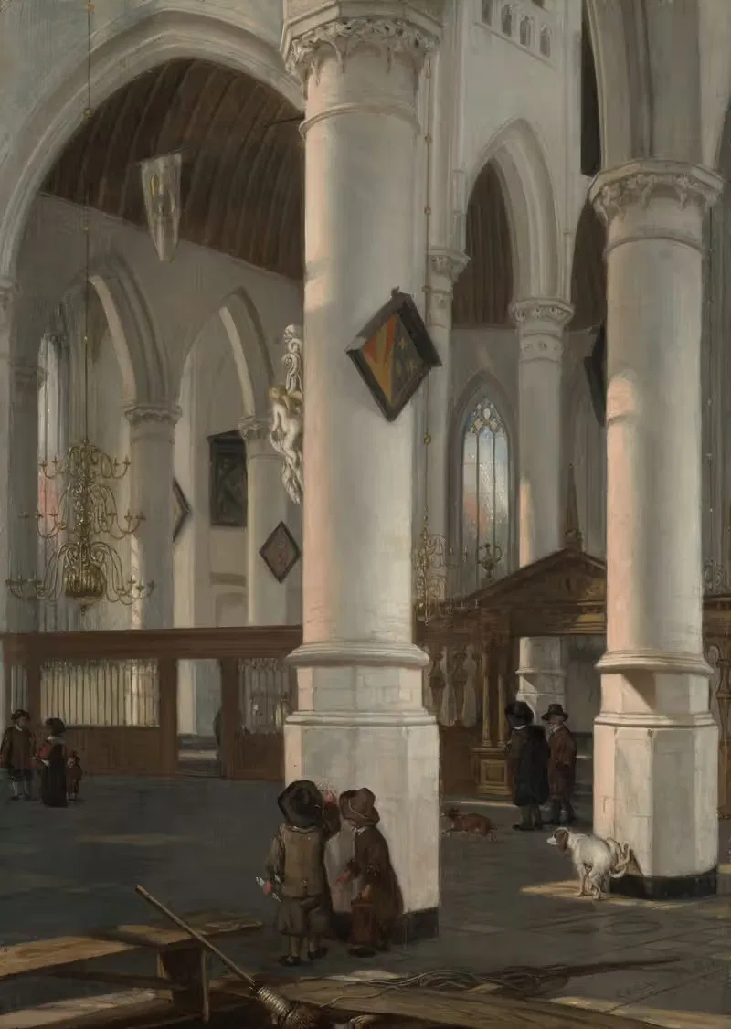 Interior of the Oude Kerk, Delft — Emanuel de Witte