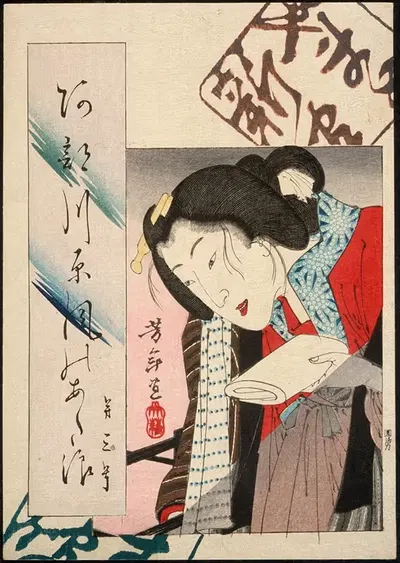 Woman Putting Out a Light by Tsukioka Yoshitoshi — digital art print download