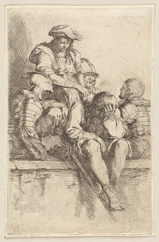Five Soldiers by Сальватор Роза, 1656 - 1657 — digital art print download