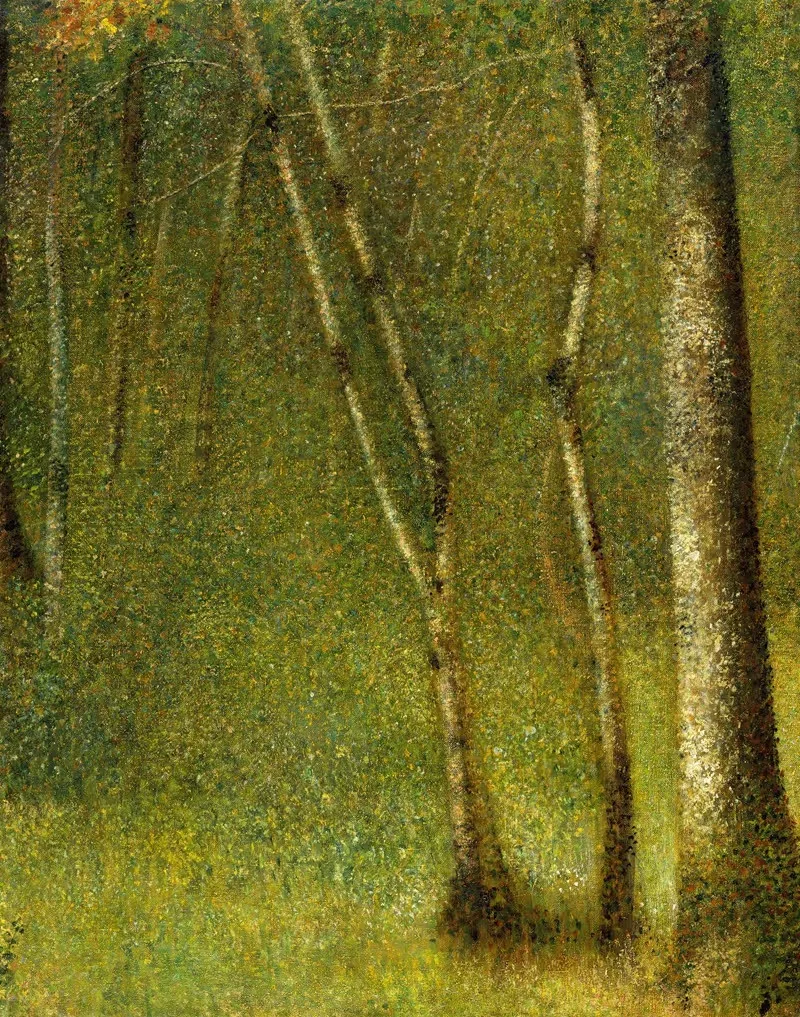 The Forest at Pontaubert by Georges Seurat, 1881 — digital art print download