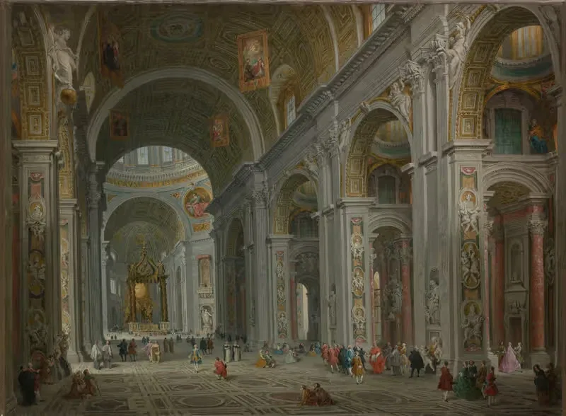 Interior of Saint Peter's, Rome — Giovanni Paolo Panini