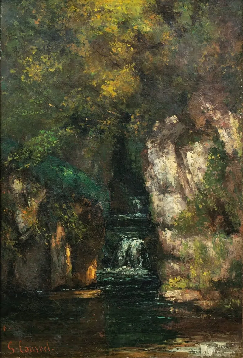 Водопад рядом с Орнаном by Гюстав Курбе, 1865 — digital art print download
