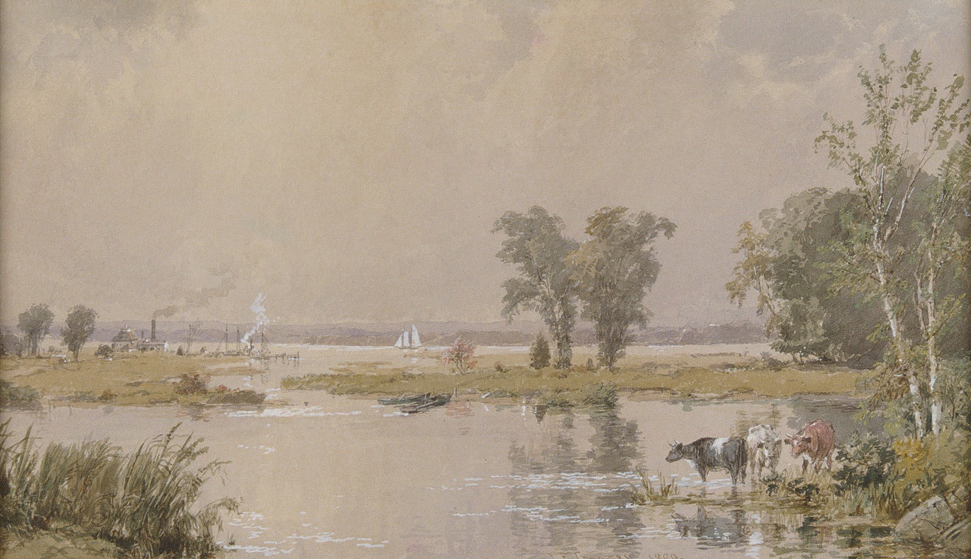 Hackensack Meadows by Jasper Francis Cropsey, 1890 — digital art print download