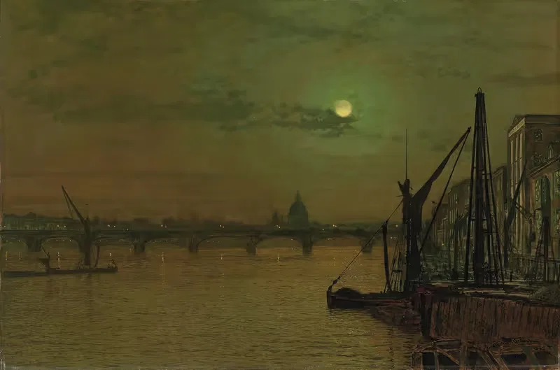 Мост Уотерлоо, Лондон, вид на восток by Джон Аткінсон Гримшоу, 1883 — digital art print download