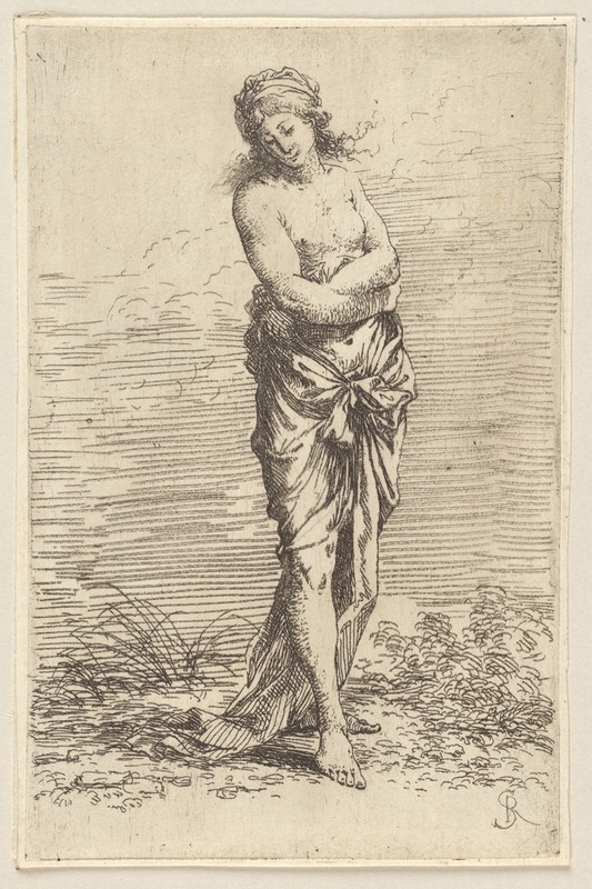 Semi-nude, Walking Toward the Right by Сальватор Роза, 1656 - 1657 — digital art print download