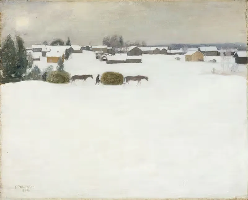 Нагрузка сена by Пекка Халонен, 1899 — digital art print download