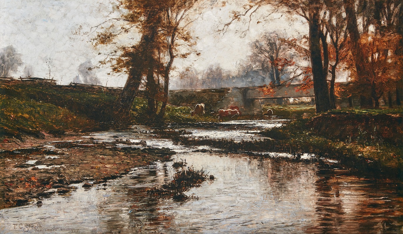 Pleasant Run by Theodore Clement Steele, 1885 — digital art print download