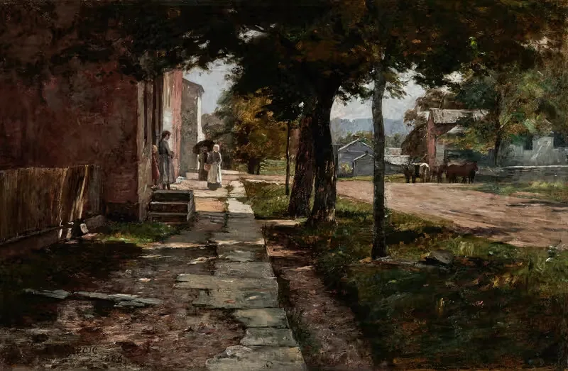 Улица в Верноне by Теодор Клемент Стил, 1886 — digital art print download