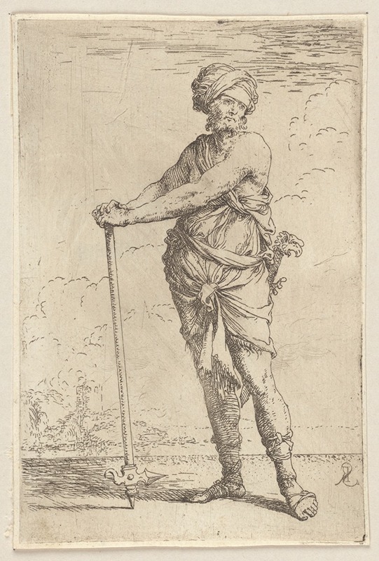 Soldier, Standing, Holding a Pike with Both Hands by Сальватор Роза, 1656 - 1657 — digital art print download