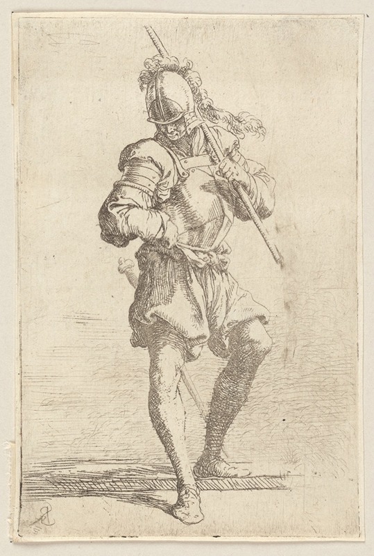 Soldier, Standing, Looking at the Ground by Сальватор Роза, 1656 - 1657 — digital art print download