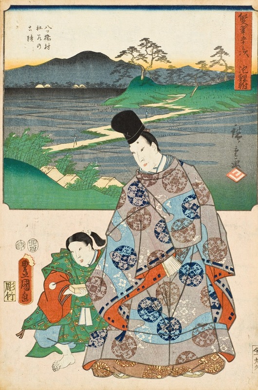 Chiryū by Utagawa Kunisada (Toyokuni III), 1855 — digital art print download