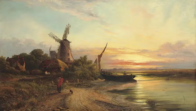 Старые мельницы рядом с Гиллингемом by Уолтер Хит Уильямс — digital art print download