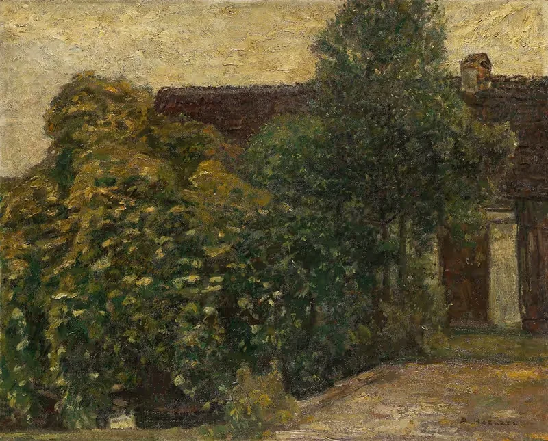 Деревья перед домом by Адольф Хёльцель, 1904 — digital art print download