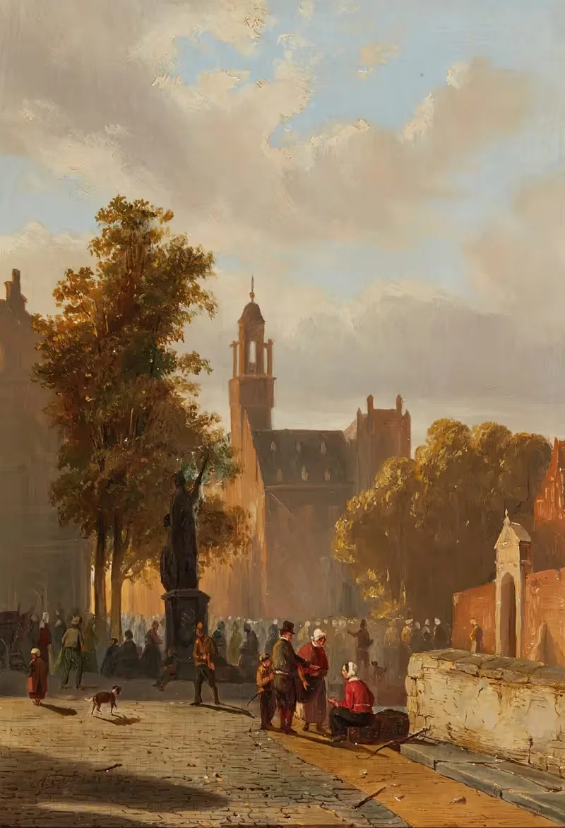 После церкви by Адрианус Эверсен, 1855 — digital art print download