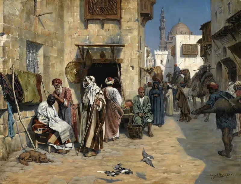 Парикмахерская by Альберт Иосиф Франке, 1886 — digital art print download