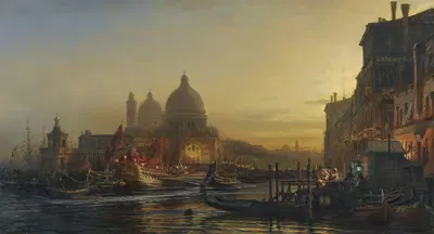 The Eve Of The Celebration, Santa Maria Della Salute, Venice by Alexey Petrovich Bogolyubov, 1867 — digital art print…