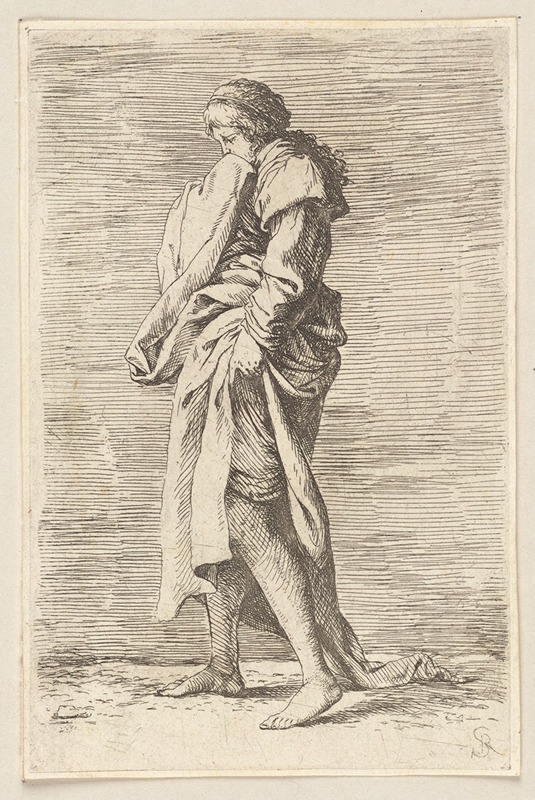 Young Woman Walking Toward the Left — Salvator Rosa