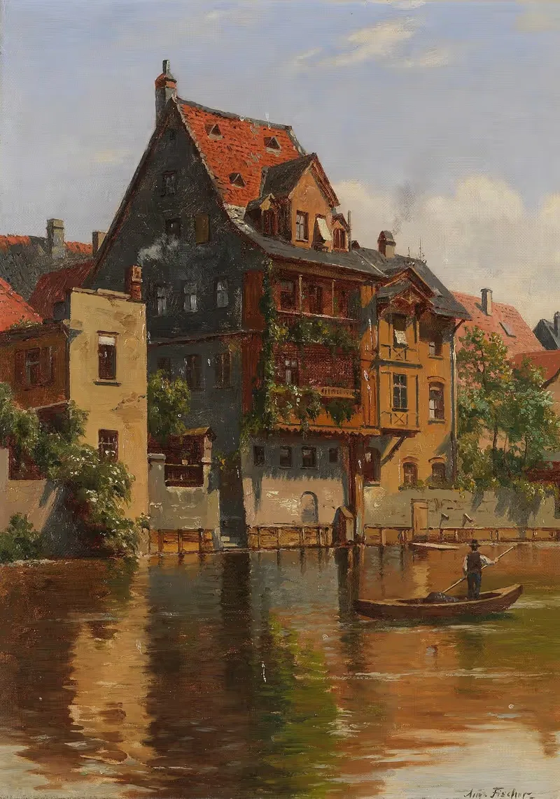 Вид на Нюрнберг by Август Фишер, 1891 — digital art print download