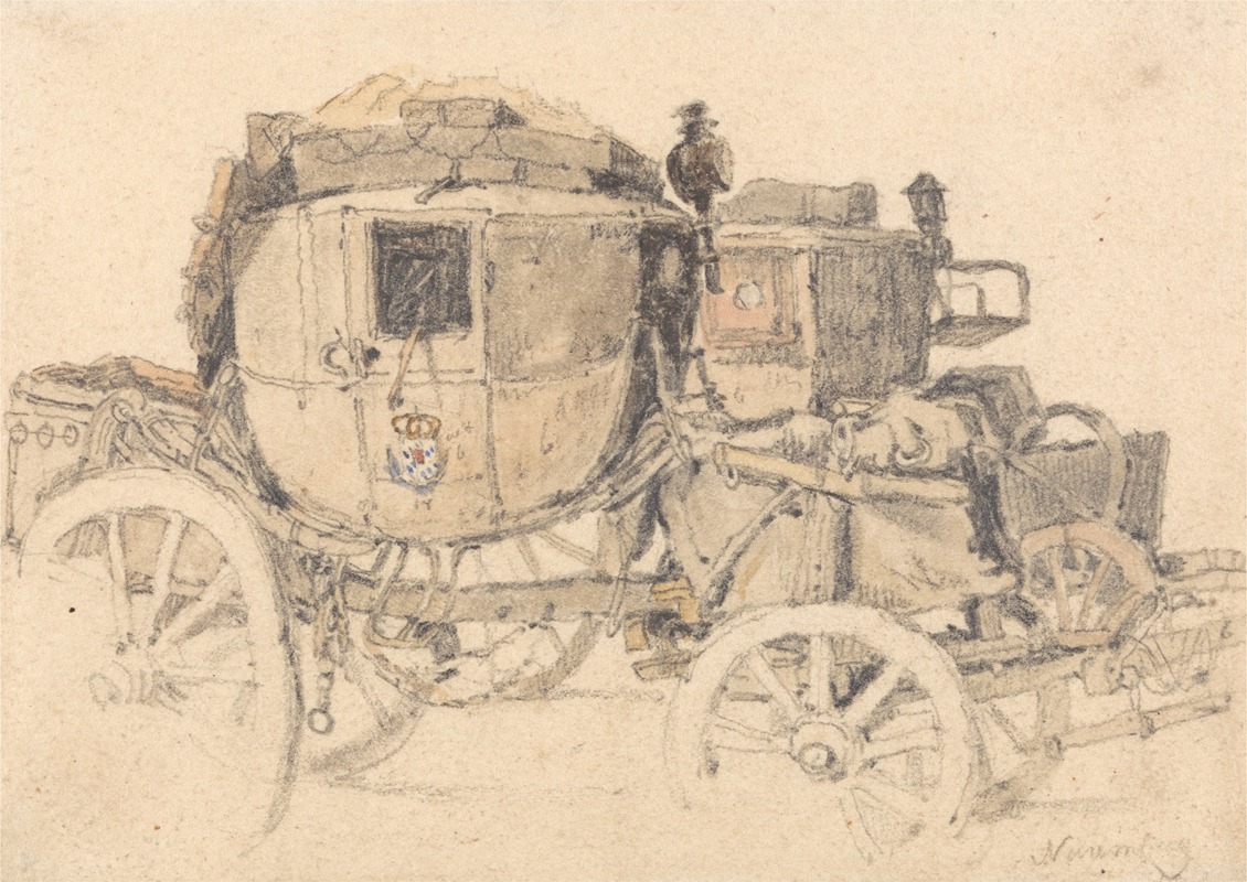 A Diligence, Side View; Nuremberg by Самуэль Прут — digital art print download