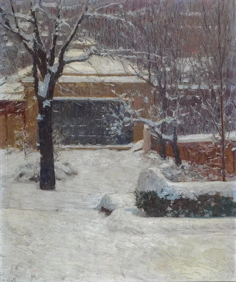 Winter at Hohe Warte, Rothschild Gardens — Carl Moll