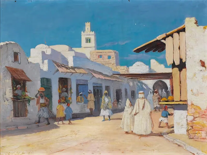 Улица в Тунисе by Шарль Котте, 1891 — digital art print download