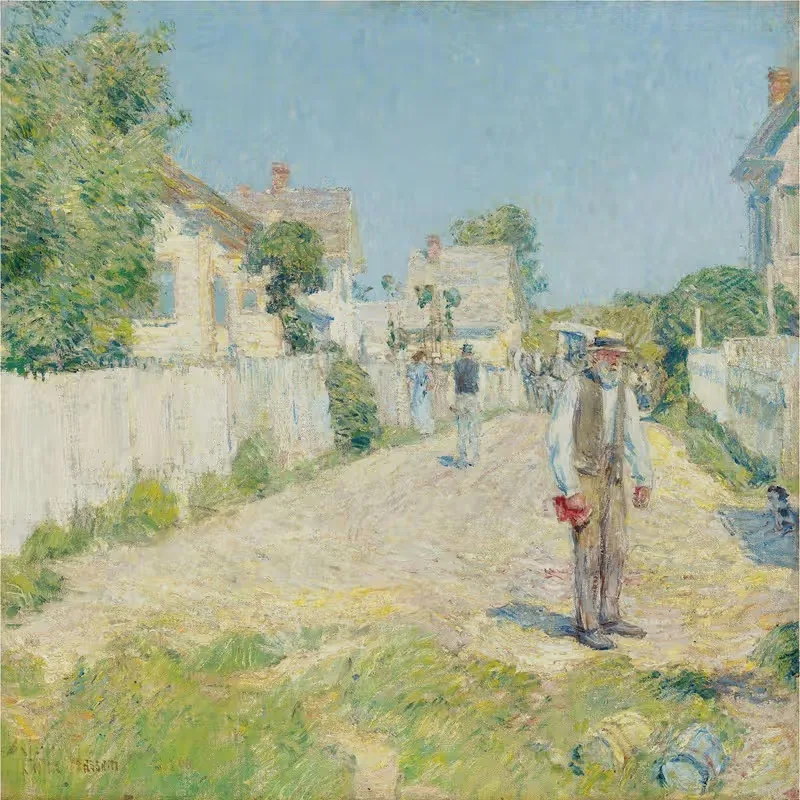 Street In Gloucester by Childe Hassam, 1896 — digital art print download