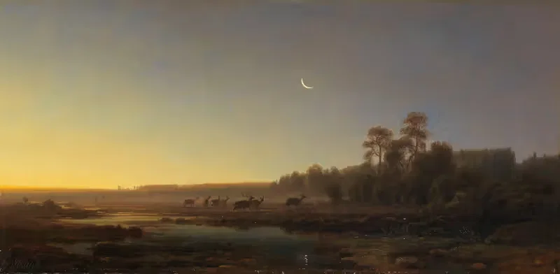 Дикий переход в Хаспельмоз by Эдуард Шлейх Старший, 1845 — digital art print download