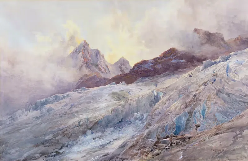 Finsteraarhorn by Edward Theodore Compton, 1903 — digital art print download