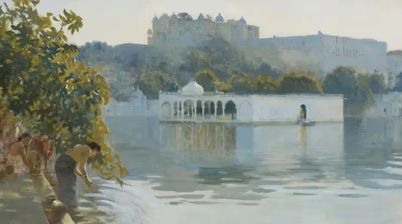 Lake At Oodeypore, India — Edwin Lord Weeks