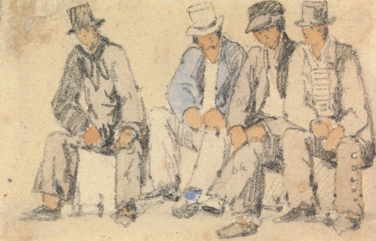 Group of Four Seated Men — Самуэль Прут