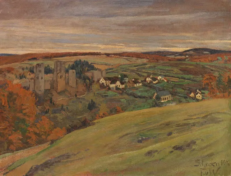 Burgruine Schönecken in der Eifel — Fritz Von Wille