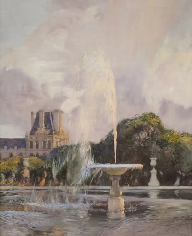 A Water Fountain in the Tuileries — Gaston La Touche