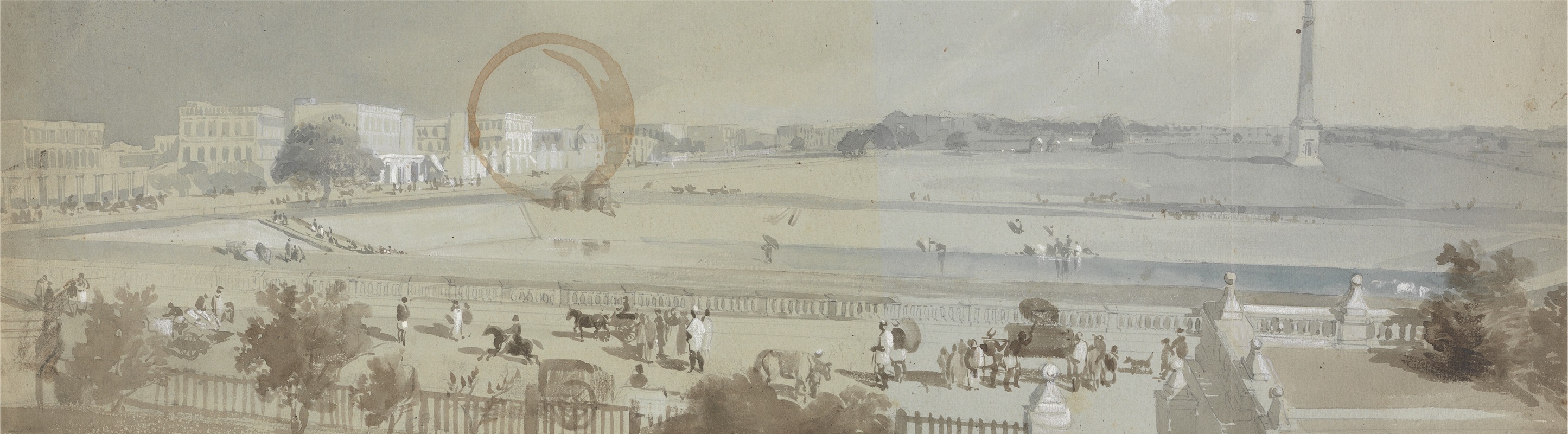 Chowringhee Road from No. XI Esplanade by Сэр Чарльз Д'Ойли — digital art print download