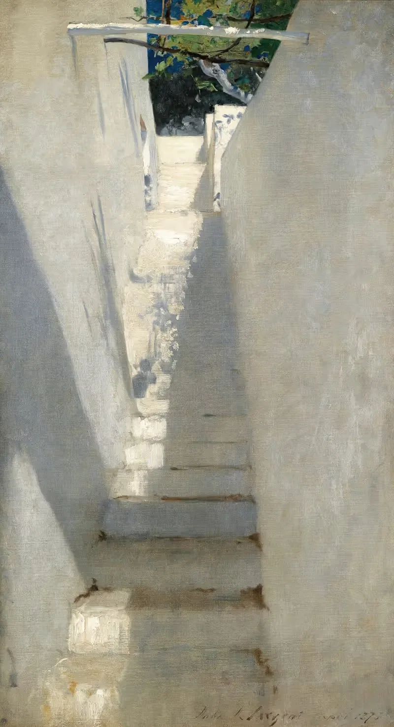 Лестница в Капри by Джон Сингер Сарджент, 1878 — digital art print download