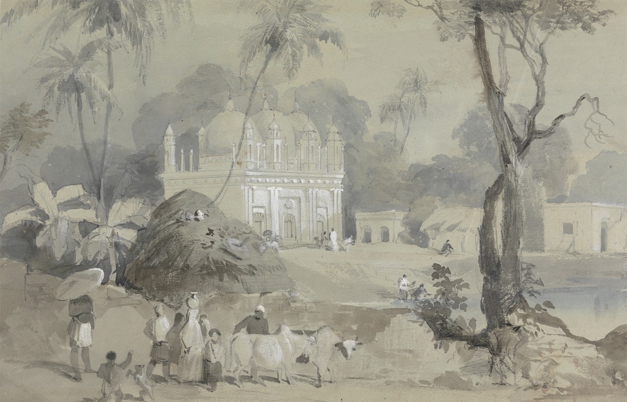 Mosque at Borranypore by Sir Charles D'Oyly — digital art print download