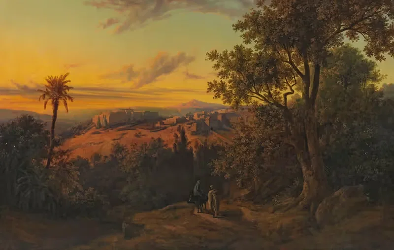 Blick auf Bethlehem mit Flucht nach Ägypten — Otto Georgi