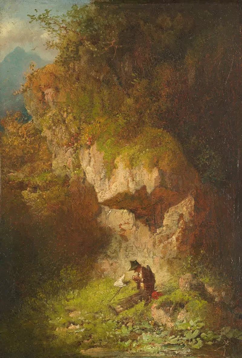 Der Schmetterlingsjäger im Gebirge — Philipp Sporrer