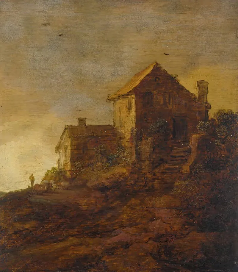 Landscape with a cottage by Pieter de Molijn — digital art print download