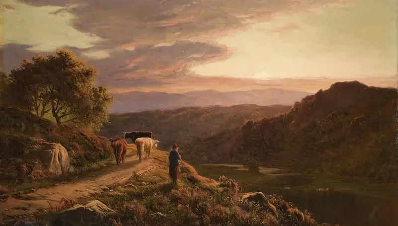 The Highland Pass by Sidney Richard Percy, 1865 — digital art print download
