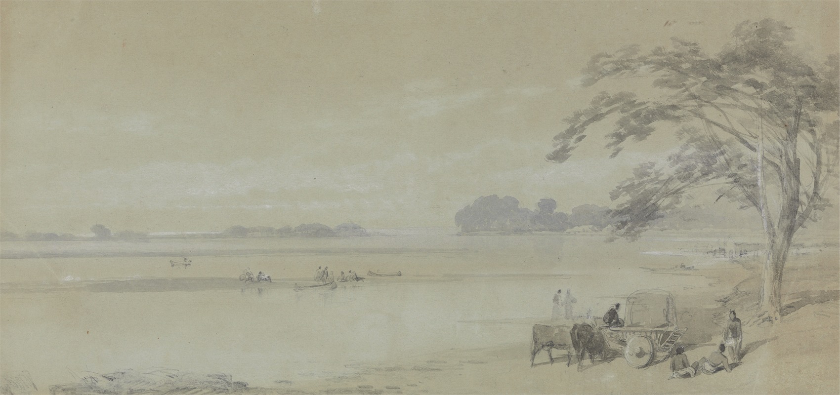 Water View near Calcutta by Сэр Чарльз Д'Ойли — digital art print download