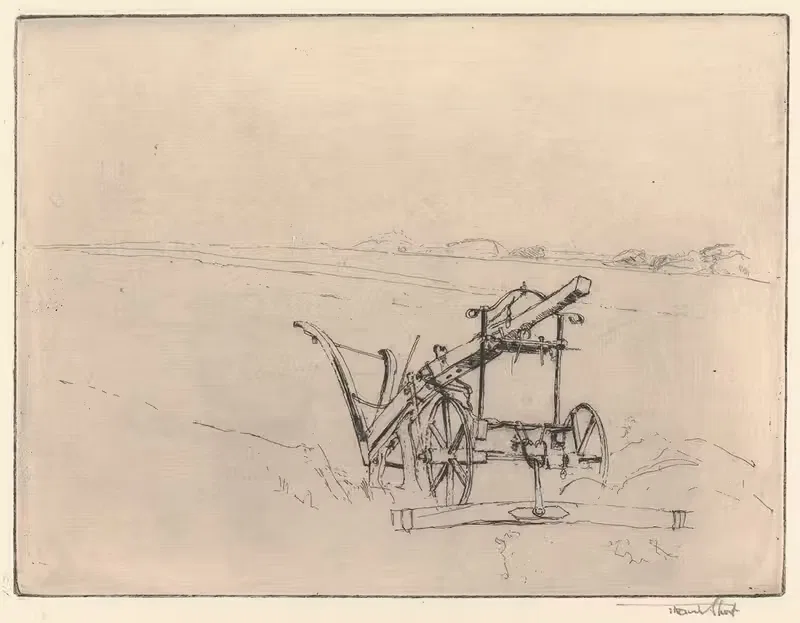 A Norfolk Plough by Sir Frank Short, 1904 — digital art print download