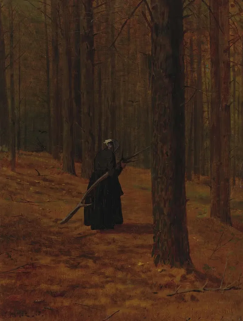 Old Woman Gathering Faggots — Winslow Homer