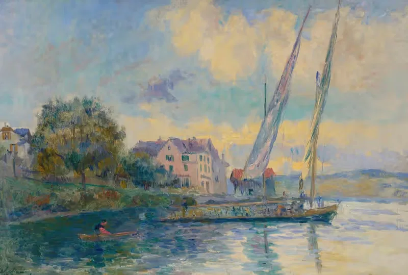 Les Bords Du Lac De Gèneve, À Saint-Gingolph — Albert Lebourg
