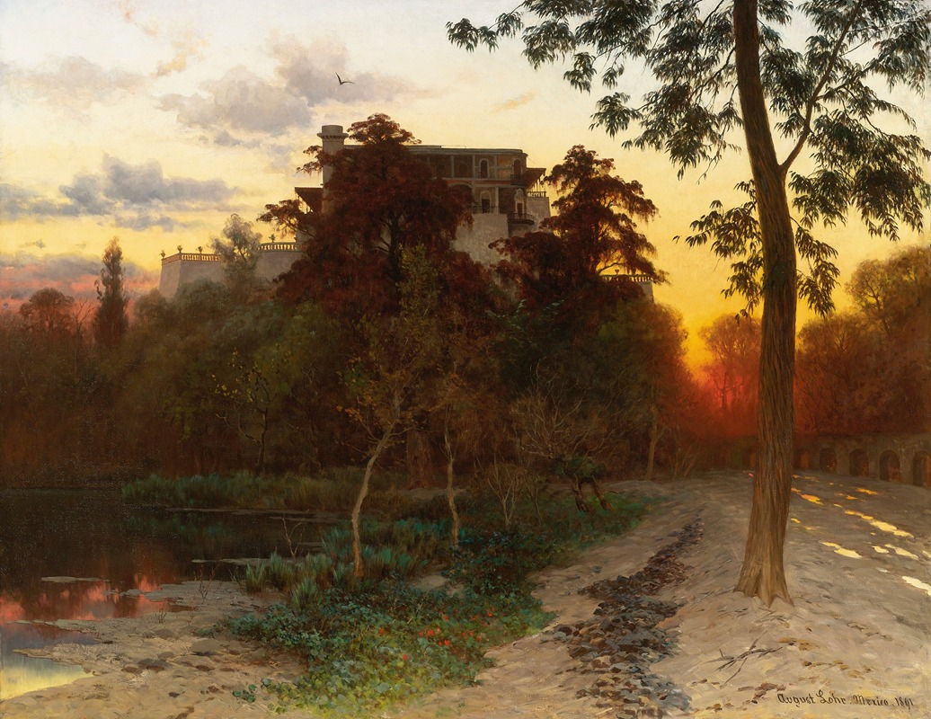 Замок Чапультепек by Август Лёр, 1891 — digital art print download
