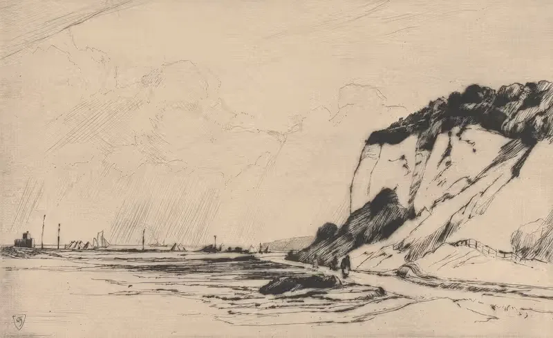 The Coast Road, Kingsdown, No.2, 1922 — Sir Frank Short